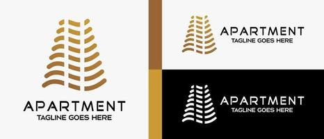 a building or apartment logo design template with a creative and simple concept. premium vector logo illustration