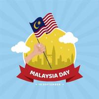 Malaysia day social media post vector