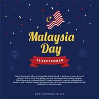 Malaysia day vector for social media post