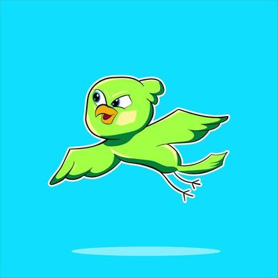 Premium vector l image of flying bird with amazing design. logo mascot. royalty free