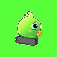 Premium vector l image of head sad bird with amazing design. logo mascot. royalty free