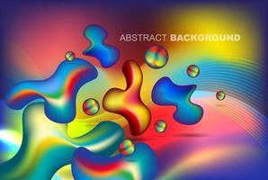 Abstract shapes set on gradient golor background. Colorful abstract design for posters, cards, mobile etc. Vector illustration.