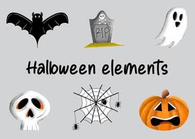 los elementos de halloween vector