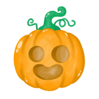 Kürbis-Halloween-Aquarell-Clipart, png