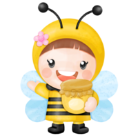 Baby Honey Bee Watercolor Clipart png