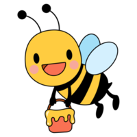 miel abeille rempli clipart png