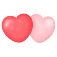 acuarela corazón feliz día de san valentín clipart png