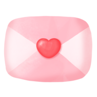 acuarela corazón carta ala feliz día de san valentín clipart png