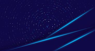 Abstract overlapping on dark blue background with glitter and shiny lines, glowing dots combinations. vector