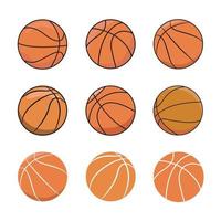 Basketballs illustration. Basketball sports icon vector