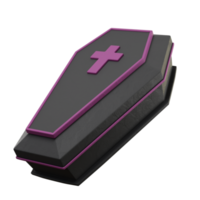 3d Coffin Icon Halloween Illustration png