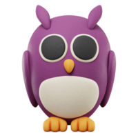 3d Owl Icon Halloween Illustration png