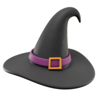 ilustração de halloween do ícone do chapéu de feiticeiro 3d png