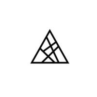 Triangle. Geometric line icon Pro Vector