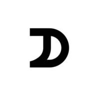 logotipo jd. vector de diseño de letras. vector profesional