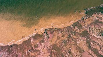 Top down view of the sea bed from Burnt Coat Head Park, Nova Scotia, Canada photo