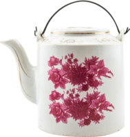 Porcelain teapot isolated png