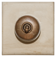 Vintage style old door bell isolated png