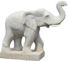 The statue of an elephant isolated png