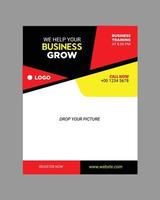 Business grow flyer design vector