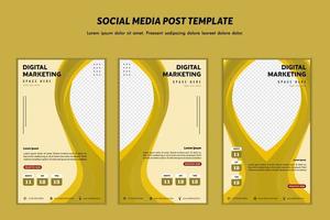 Social media post template modern design, for digital marketing online or poster marketing template vector