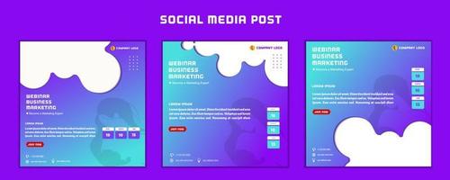 Social media post template modern design, for digital marketing online or poster marketing template vector