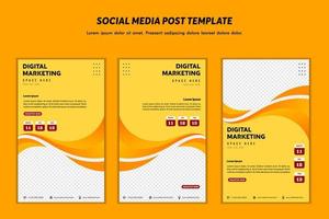 Social media post template modern design, for digital marketing online or poster marketing template vector