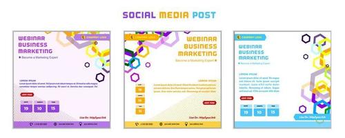 Social media post template modern design, for digital marketing online or poster marketing template vector