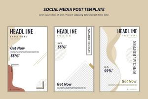 Social media post template modern design, for digital marketing online or poster marketing template vector