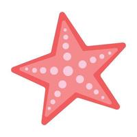 cute of star fish on cartoon version vector