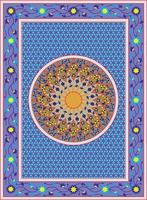Geometric rounded design, blue geometric design,floral geometric art, vector