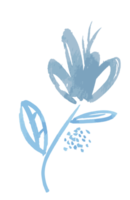 botanische Wildblumen. handgezeichnete Doodler-Blumenillustration. png