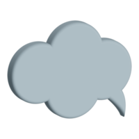 3d - diseño de burbujas de discurso de renderizado iconos 3d aislados, aislados en fondo blanco. diseño de conjunto de iconos de chat 3d. png