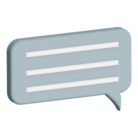 3D - rendering speech bubble design isolated 3d icons, isolated on white background. 3D Chat icon set design. png