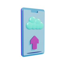 cloud phone with an up arrow png