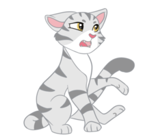o gato americano de pêlo curto que age como uma emoção mal-humorada e chateada. doodle e arte dos desenhos animados.