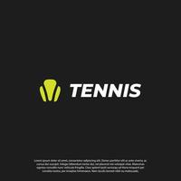 Ilustración de vector de logotipo de tenis de pelota abstracta