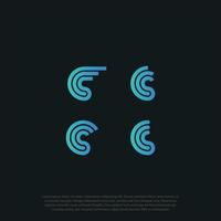 cs logo vector with combining letter C and S in one circular concept