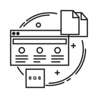 conception de symbole de technologie dans l'illustration de l'art en ligne png