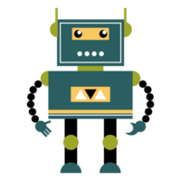 carino robot nel piatto design stile illustrazione png