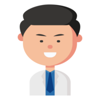 cute male character illustration in flat design png