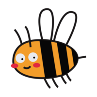 bee in cute animal character illustration design png
