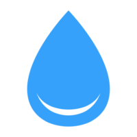 blauer Wassertropfen für Symboldesign png