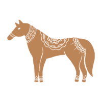 illustration of horse in Scandinavian hand drawn style design png