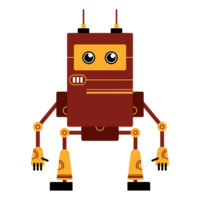 cute robot in hand drawn illustration design png