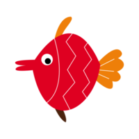 ilustração de peixe coral bonito em design plano png