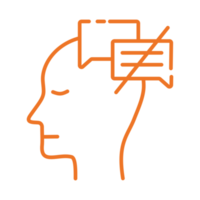 ícone de cabeça para símbolo de saúde mental e emoção png