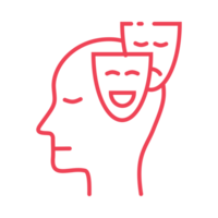 head icon for mental health and emotion symbol png