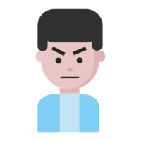cute male character illustration in flat design png