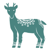 illustration of deer in Scandinavian hand drawn style design png